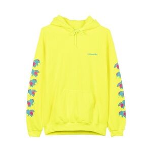 Golf Wang Neon Yellow Hoodie with Graphic Sleeves